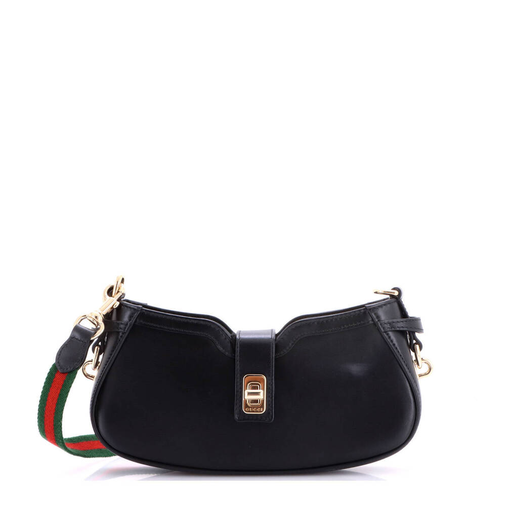 Gucci Mini Moon Side Shoulder Bag Leather